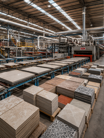 THEVID CERAMICA tile manufacturing facility in Morbi, Gujarat
